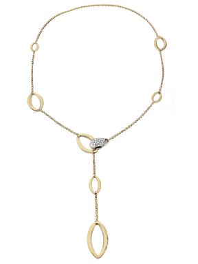 Gold Necklace with Diamond Clasp