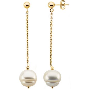 Circle Pearls Dangled Earrings