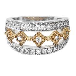 .33 Carat Two Tone Gold Band