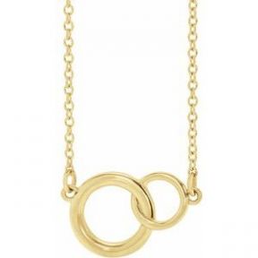 Interlocking Circle Necklace 18"