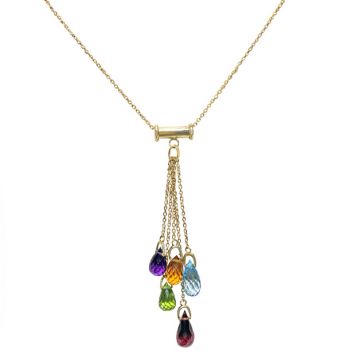 Five Color Gems Necklace