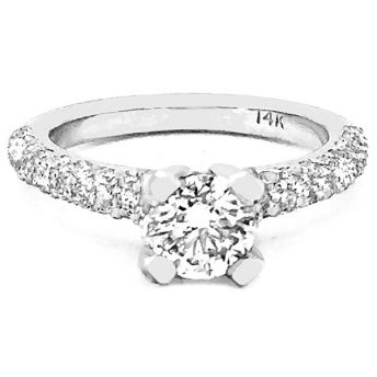 Engagement Ring with Center Stone. EGL Certification