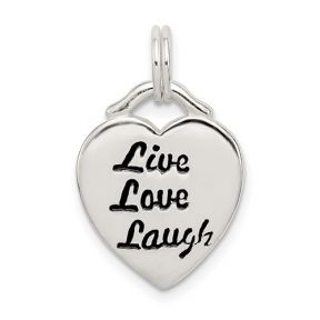 Live Laugh Love Heart Pendant