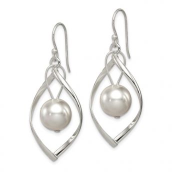 Dangle Simulated Pearl Earrings