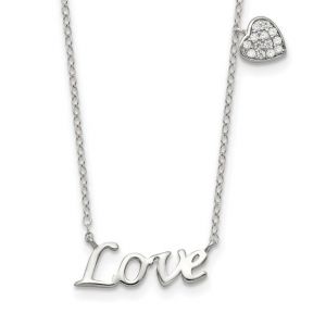 LOVE with CZ Heart Necklace