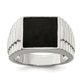 Onyx and Silver Ring