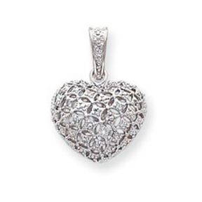 Diamond Mesh Heart Pendant