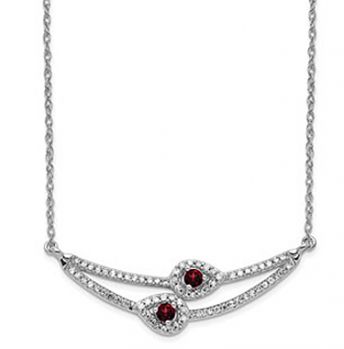 Diamond and Garnet Necklace