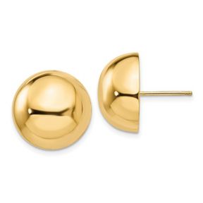 Gold Button Earrings