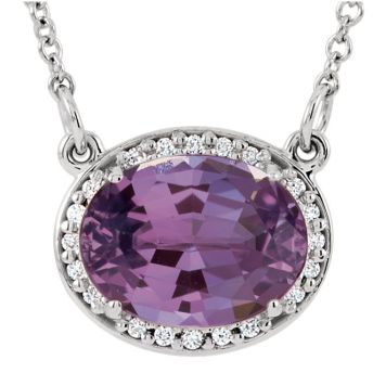 Amethyst and Diamonds Necklace