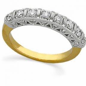 Diamond Band with Gallery Accents-1/2 Carat