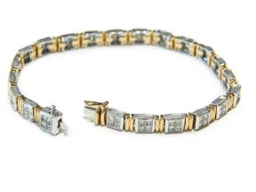 4 Carat Square Diamonds Bracelet
