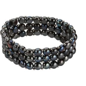 Black Pearls Stretch Bracelet