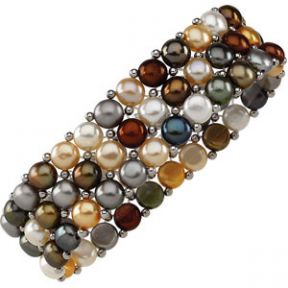 Multi-Color Pearl Bracelet