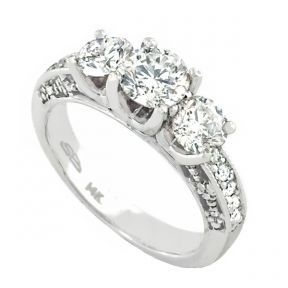 3-Stone Diamond Ring 1.44 Carat