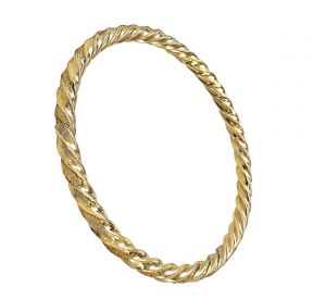 Twisted Cord Gold Bangle