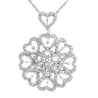 Diamond Hearts Necklace-1 Carat