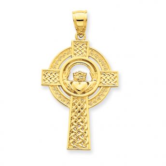 Gold Celtic/Claddagh Cross