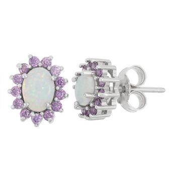 Opal & Amethyst Earrings