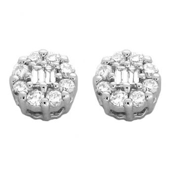 Diamond Cluster Earrings .20CT