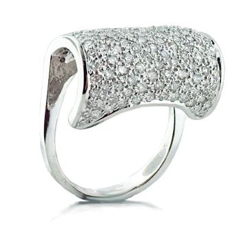 Diamond Pave-Set Ring-1.59 Carat