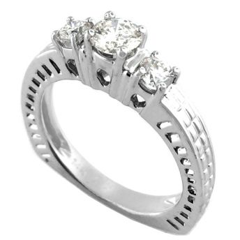 3-Stone Diamond Ring 0.75 Carat