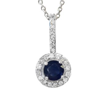 Sapphire and Diamonds Pendant