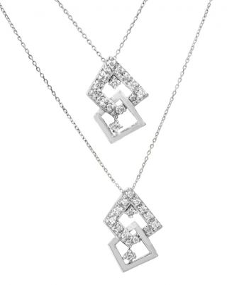 Two Strands Diamond Necklace