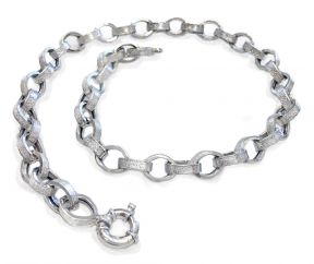 Fancy Link White Gold Necklace