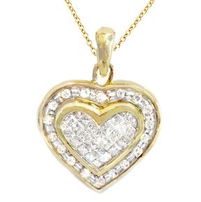 Diamond Heart Pendant, 1 Carat