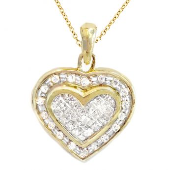 Diamond Heart Pendant, 1 Carat