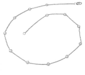 Diamond Station Necklace-1 Carat