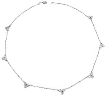 Diamond Clusters Station Necklace