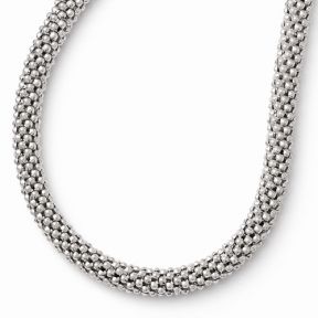 Leslies Sterling Silver Mesh Necklace