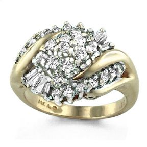 Diamond Cluster Ring, 1 Carat