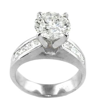 Engagement Ring with Center Diamond