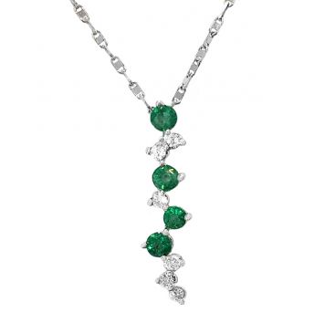 Emerald and Diamonds Pendant