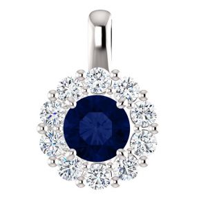 Sapphire & Diamonds Pendant