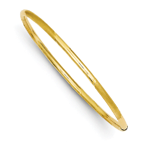 Satin & Polished Gold Bangle