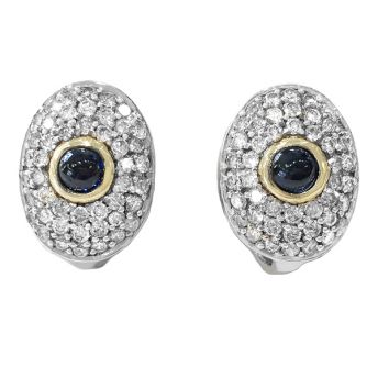 Sapphires and Diamonds Earrings