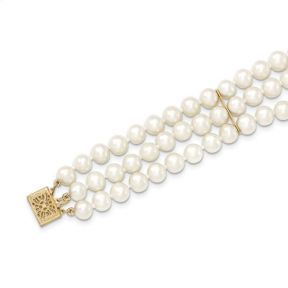3 Strand FW Cultured Pearl Bracelet