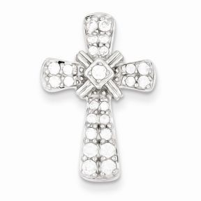 Silver and CZ Cross