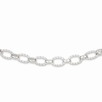 Silver Fancy Link Necklace