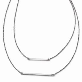 Leslies Sterling Silver Double Strand  Necklace