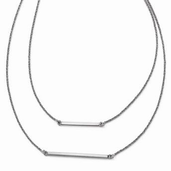 Leslies Sterling Silver Double Strand  Necklace