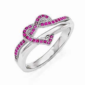 CZ Brilliant Embers Heart Ring