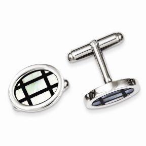 Mother of Pearl & Silver Cufflinks