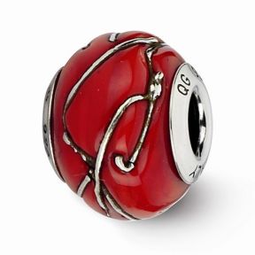 Red and Silver Bead