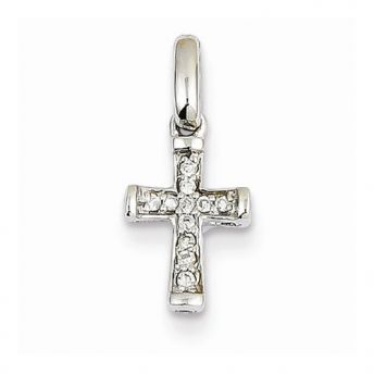 Small Diamond Latin Cross Pendant