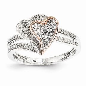 Double Heart Diamond Ring